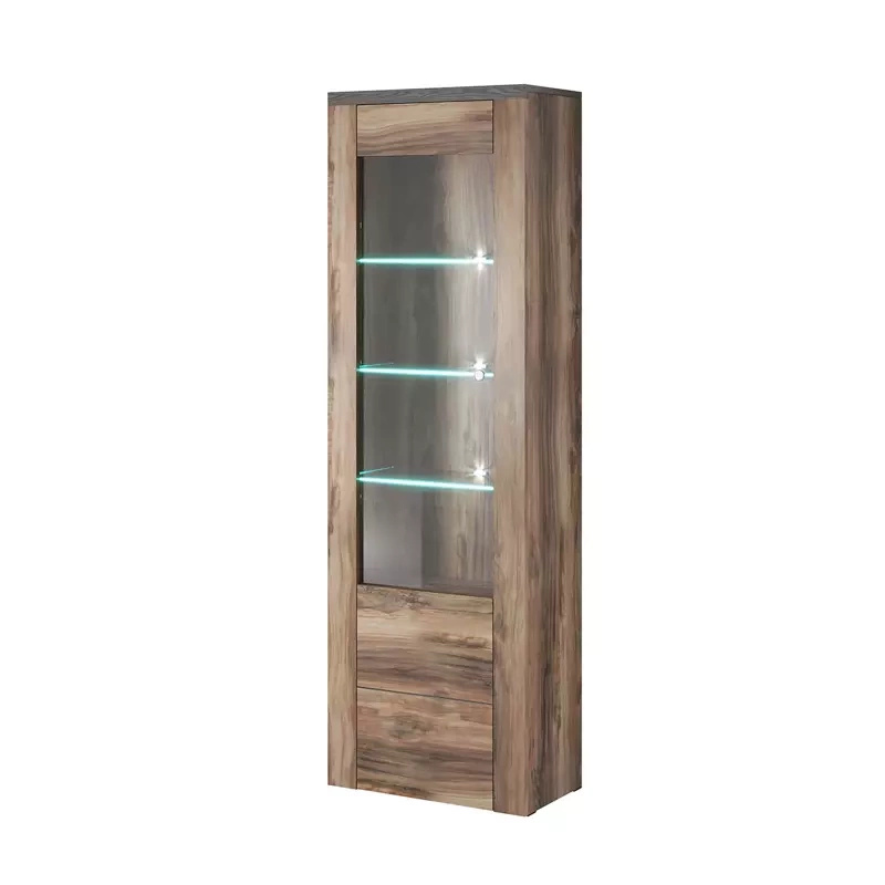 Witryna wysoka 65 cm LARONA orzech satin