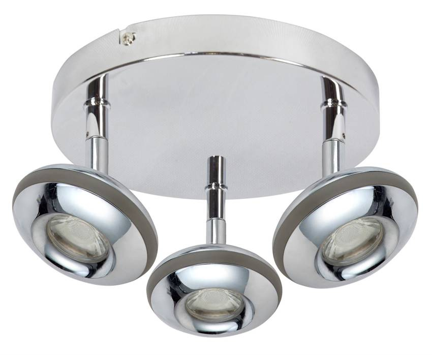 Lampa sufitowa LED 3x6W 26cm SKIPPER PLAFON LED COB GŁÓWKA OKRĄGŁA Z PRZEGUBEM CHROM