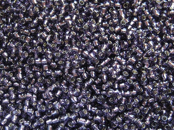 koraliki szklane TOHO TR-08 kol. 39 jasny srebrzysty fiolet 3mm 10g