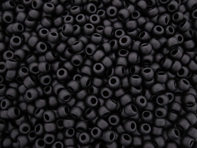 koraliki szklane TOHO TR-08 kol. 49F czarny matowy 3mm 10g