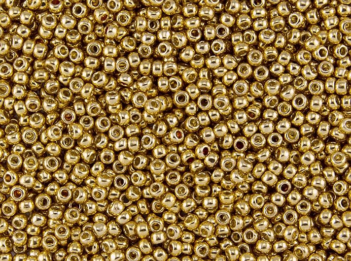 koraliki szklane okrągłe TOHO TR-11 kol. PF557/złoty 2,1mm 10g