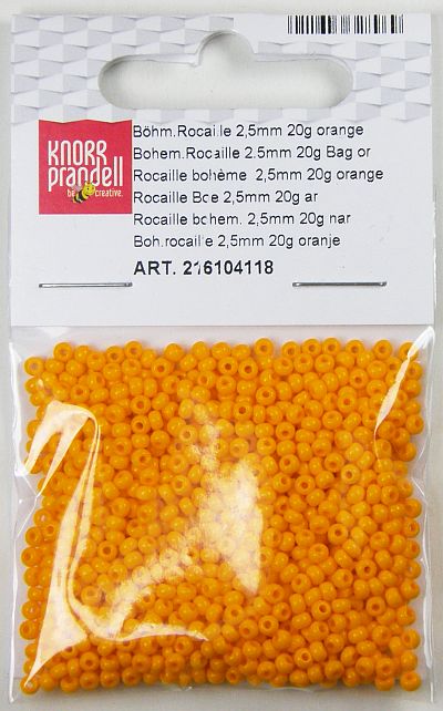 koraliki szklane 2,5mm kol pomarańczowy 20g 216104118