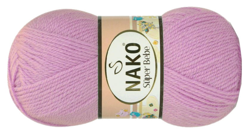 włóczka NAKO SUPER BEBE 50g kolor: 11626 / liliowy