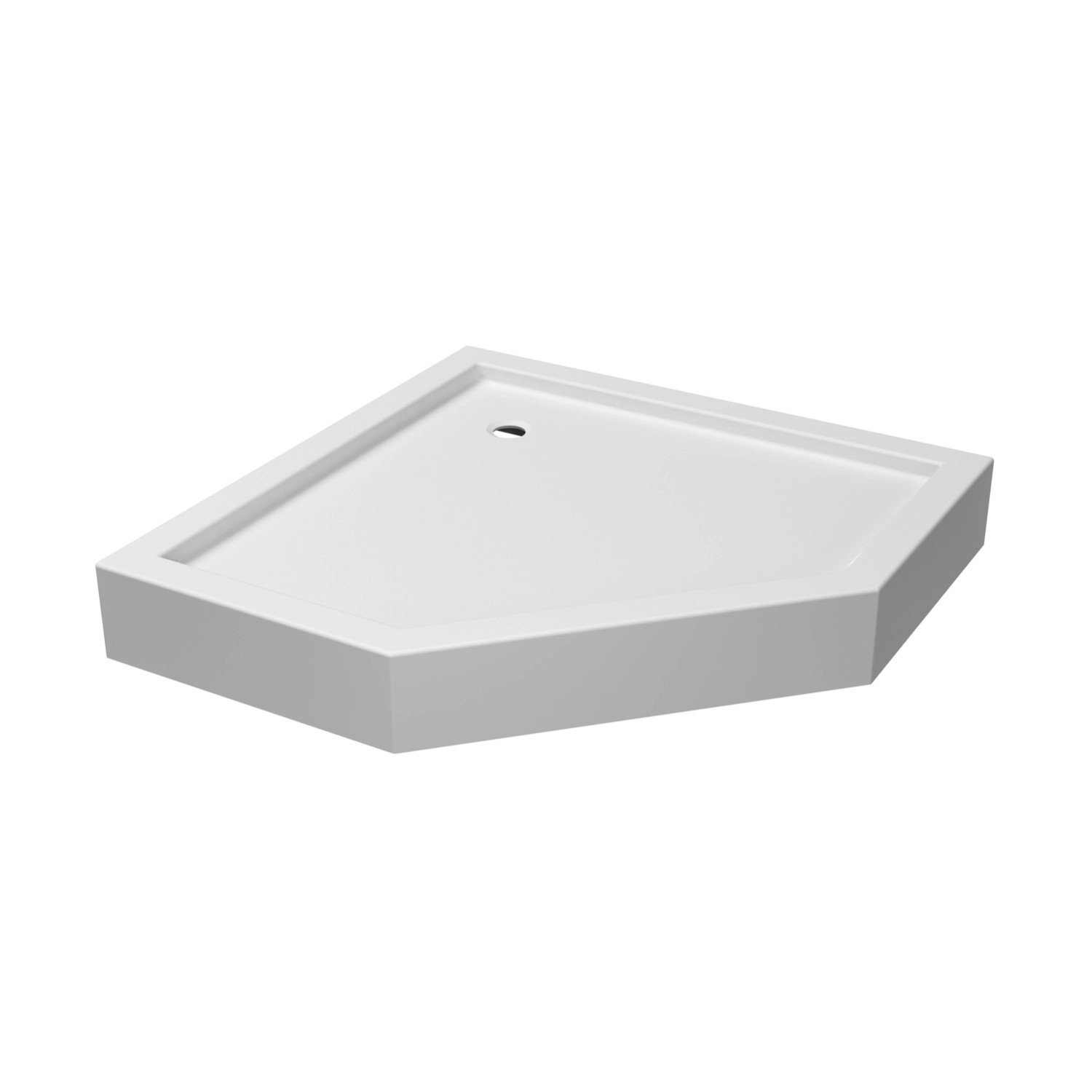 Durasan Brodzik pięciokątny ROYO 90 biały 90x90x14