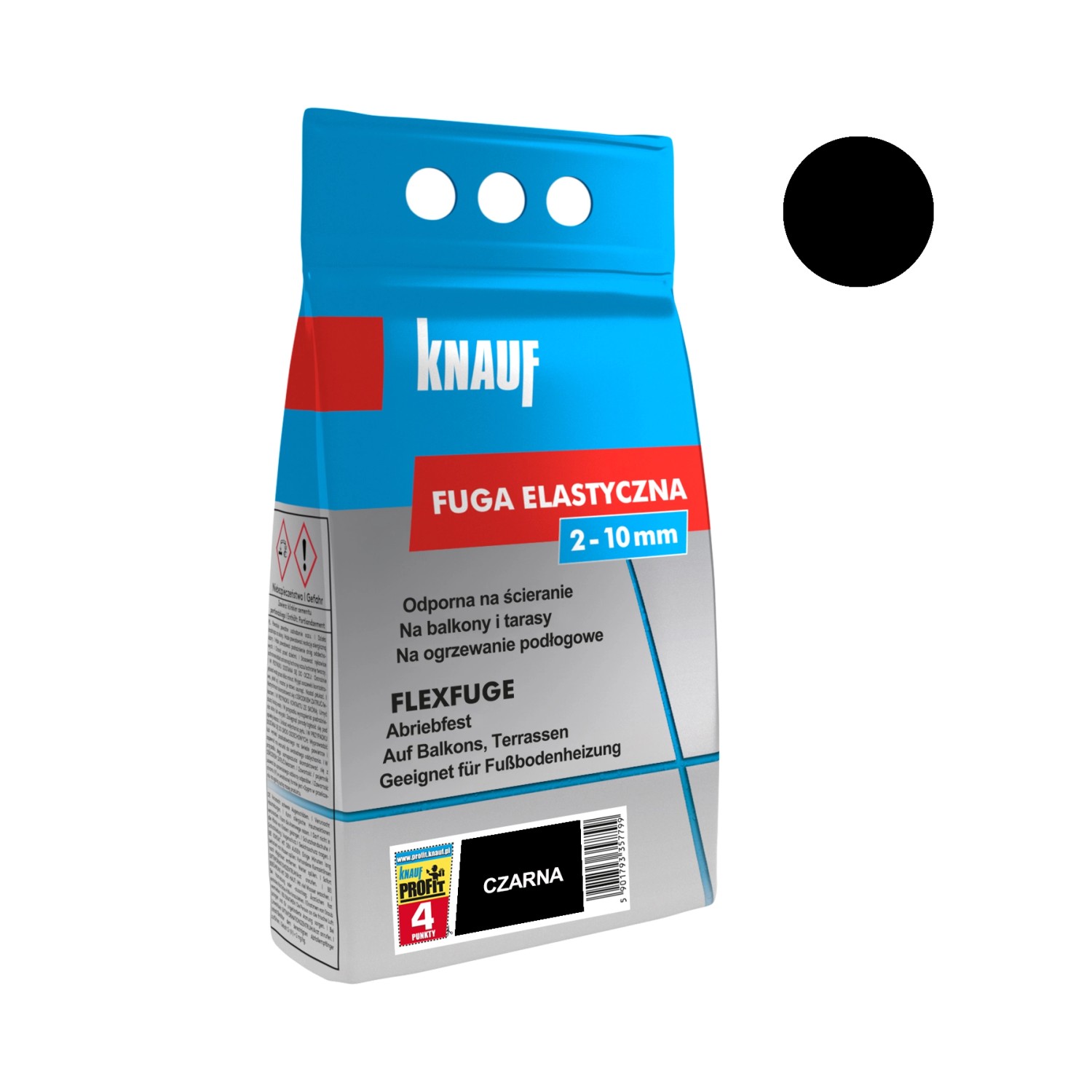 Knauf Fuga elastyczna czarna 4 kg