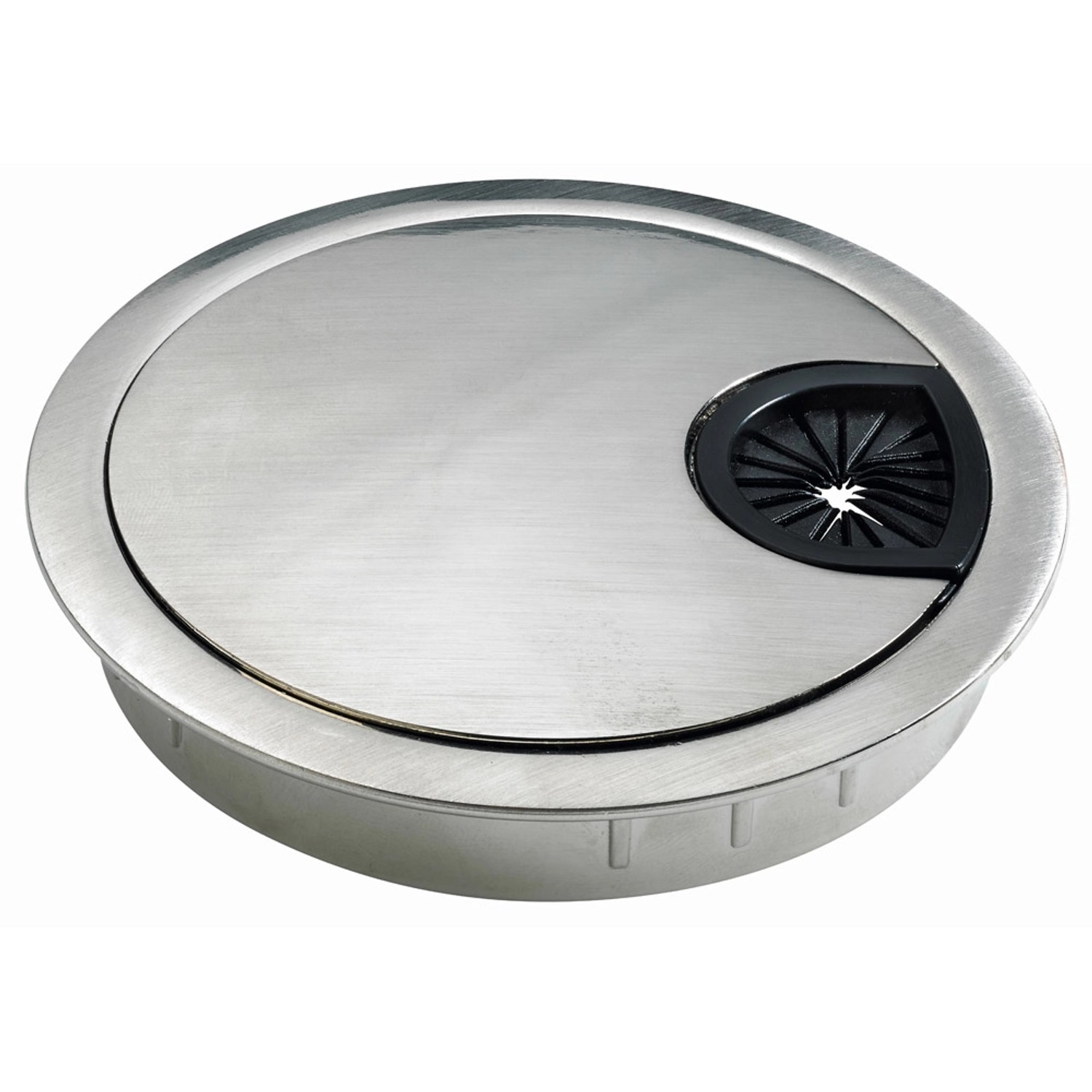 Hettich Przelotka do kabli stal nierdzewna 80mm
