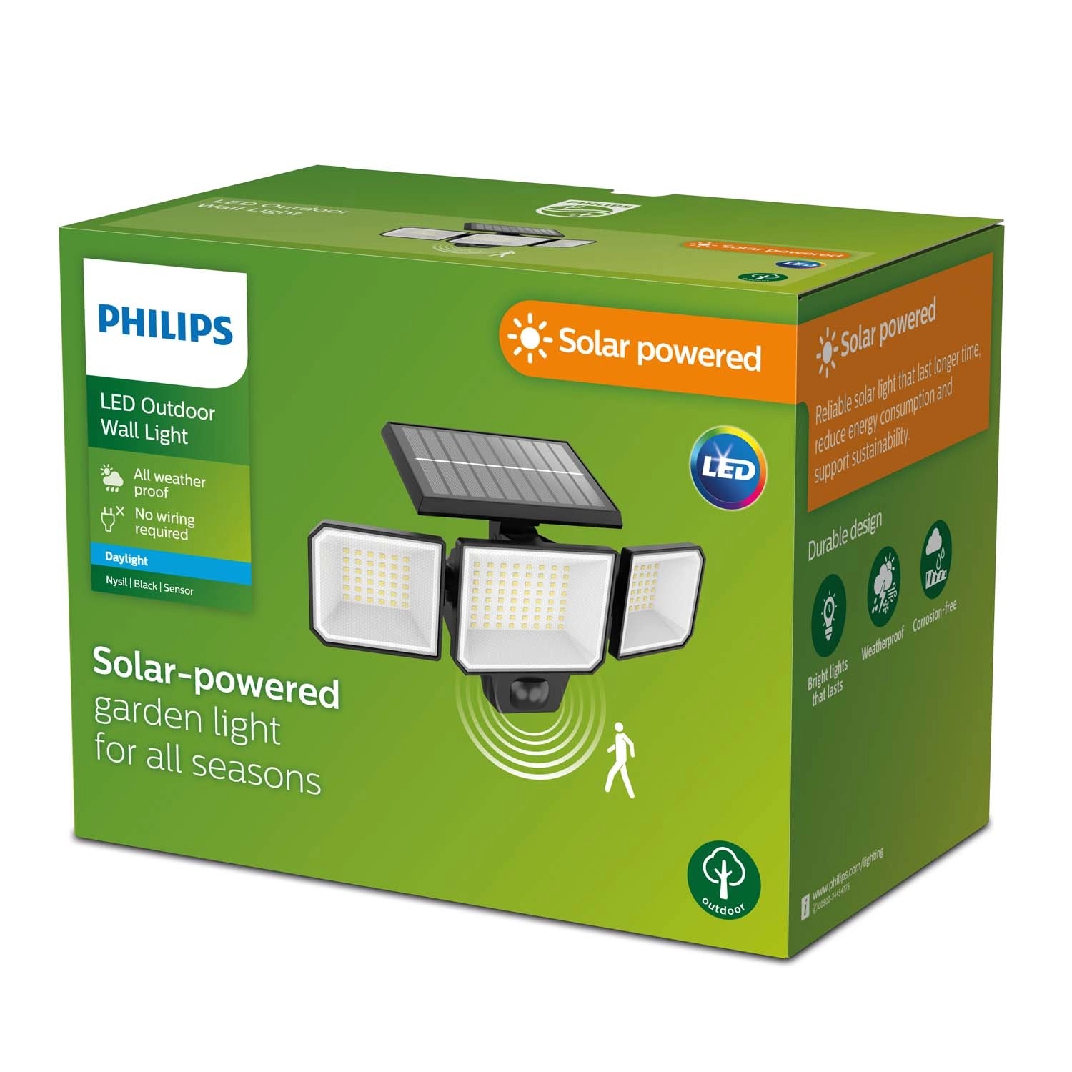 Oprawa solarna Philips Nysil 8,7W 5000K 1000lm IP65 z czujnikiem ruchu