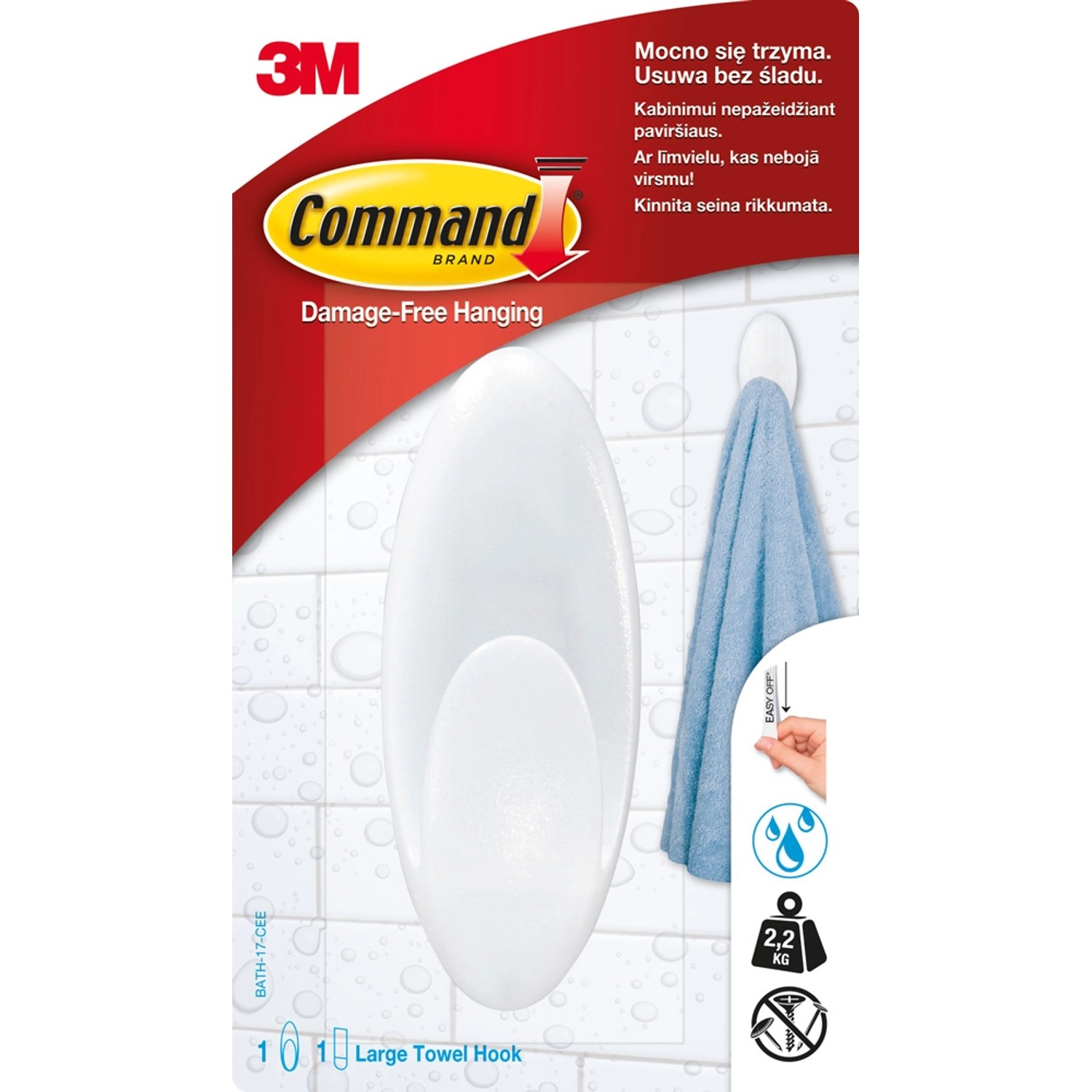 3M Haczyk wielokrotnego użytku Bath Command