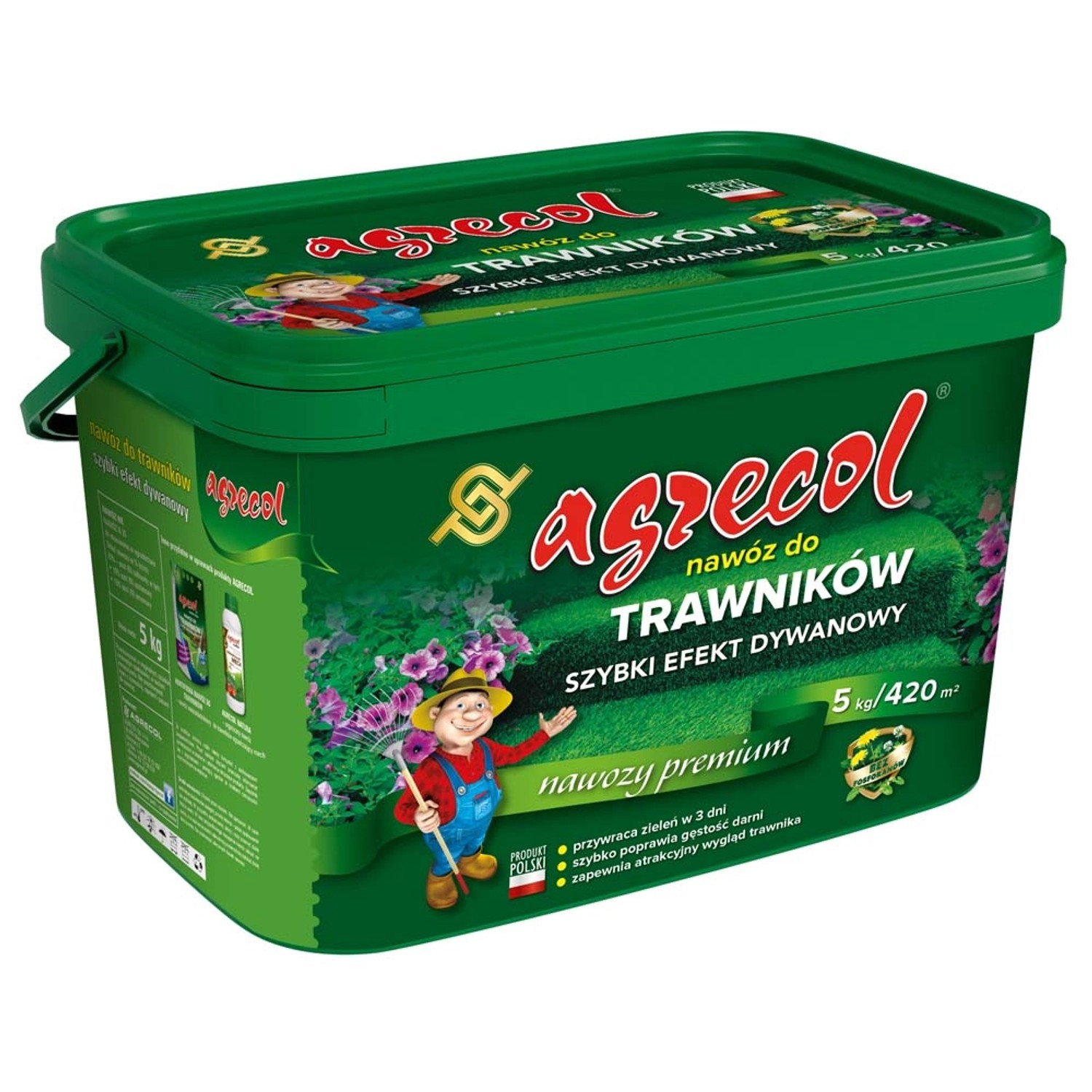 Agrecol Nawóz do trawników - szybki efekt dywanowy 5 kg.