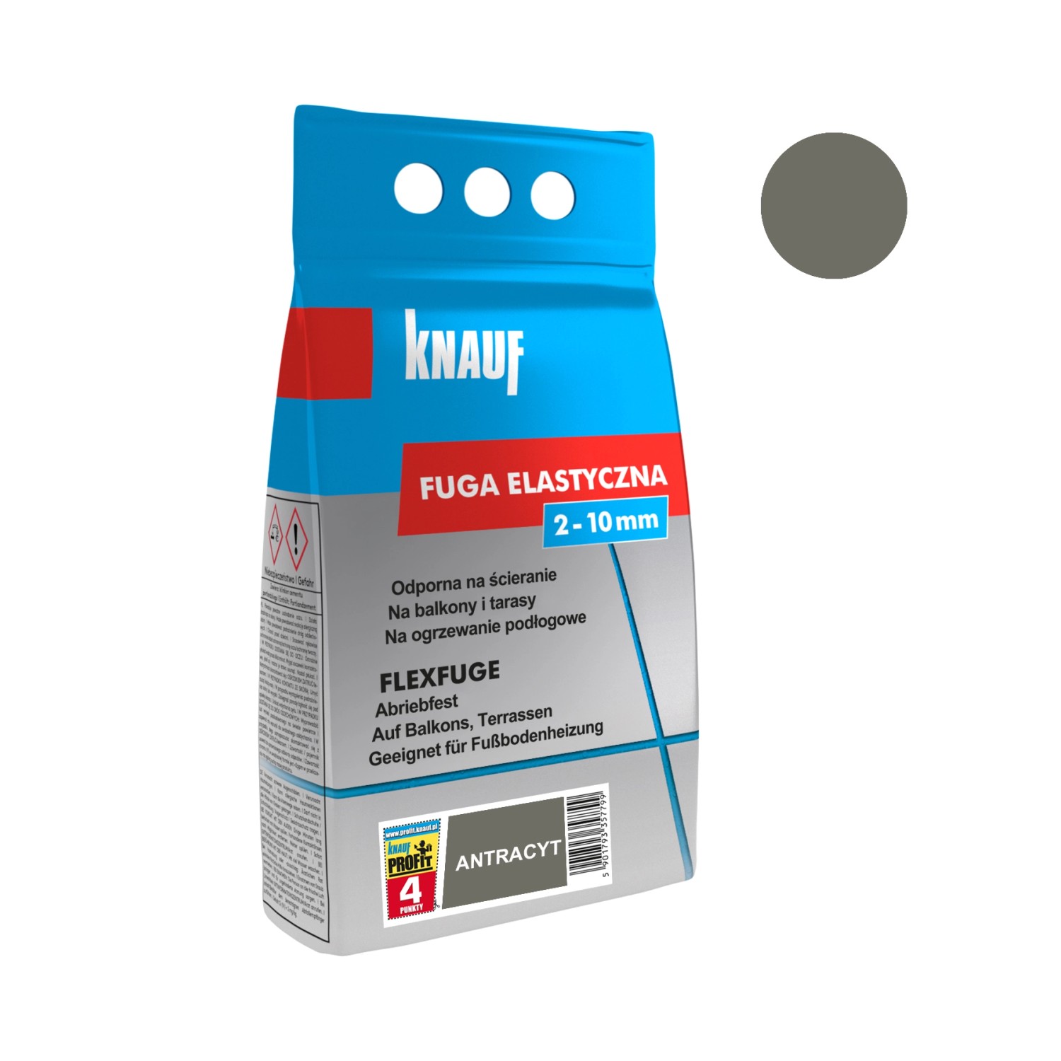 Knauf Fuga elastyczna antracyt 4 kg
