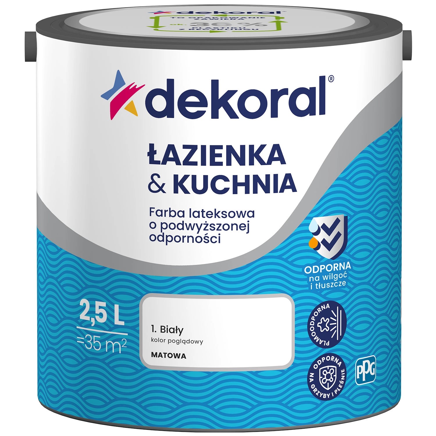 Farba Dekoral Łazienka & Kuchnia biały 2,5 l
