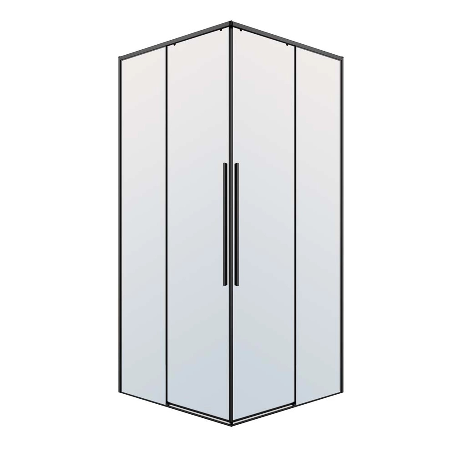 KABI Kabina Viva black kwadratowa 90x90