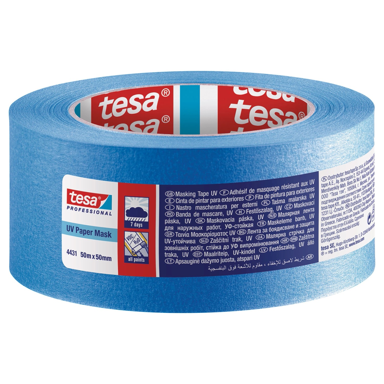 Tesa taśma malarska UV7 DNI niebieska 50 m x 50 mm