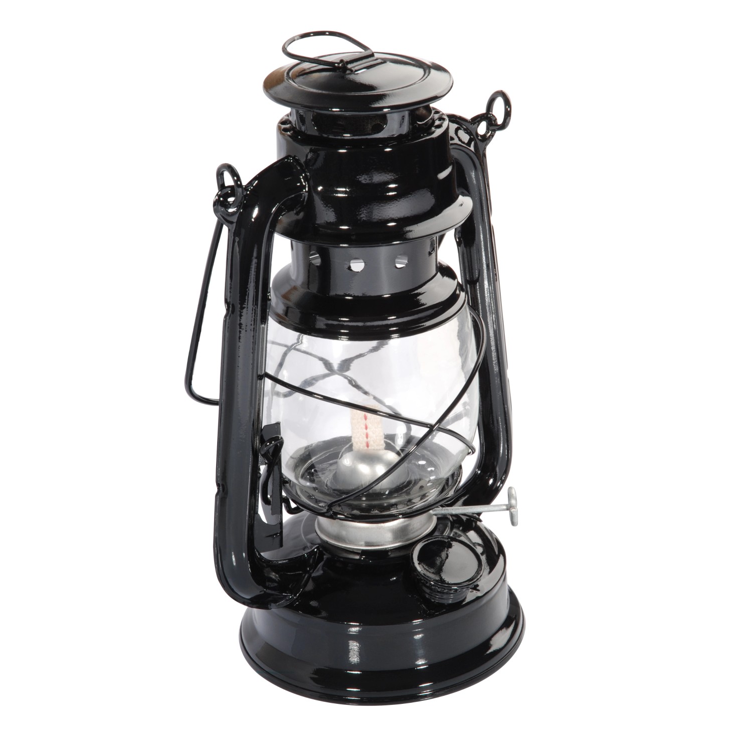 Lampa naftowa czarna wys. 24 cm