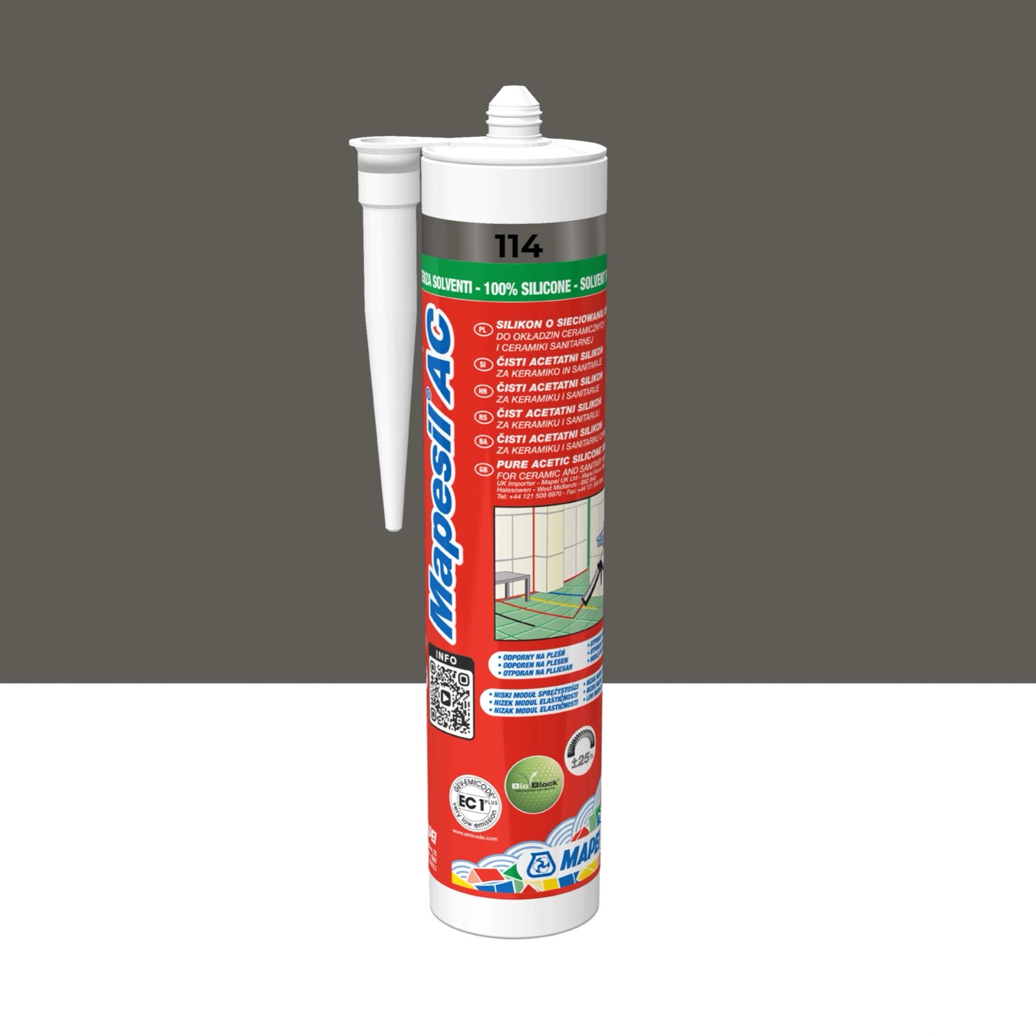 Mapei Silikon Mapesil AC 114 antracyt 310 ml
