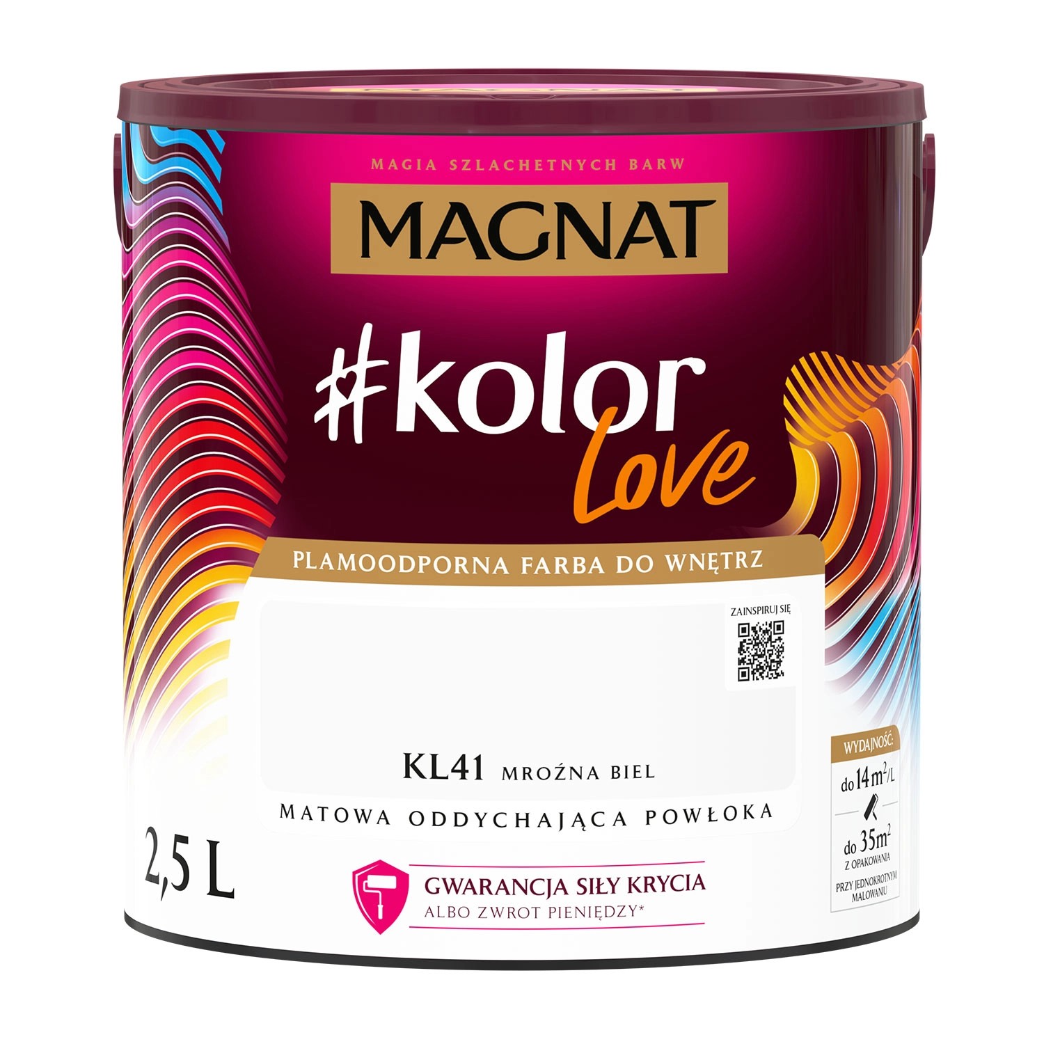 Farba Magnat KolorLove mroźna biel 2,5l