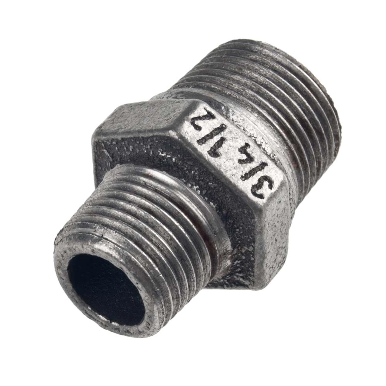 Nypel redukcyjny żeliwo czarne 3/4" x 1/2"