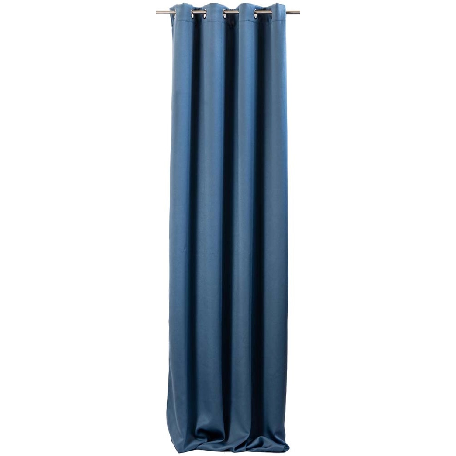 Zasłona RADIANT CHIC niebieska 140 x 270 cm na przelotkach
