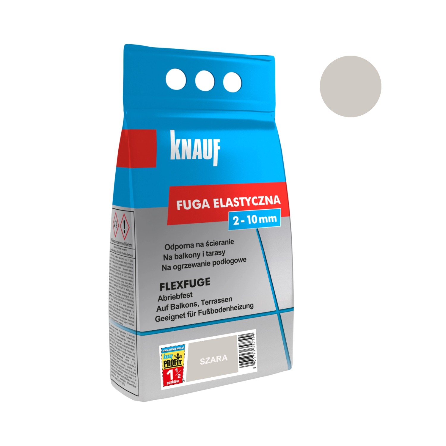 Knauf Fuga elastyczna szara 1,5 kg