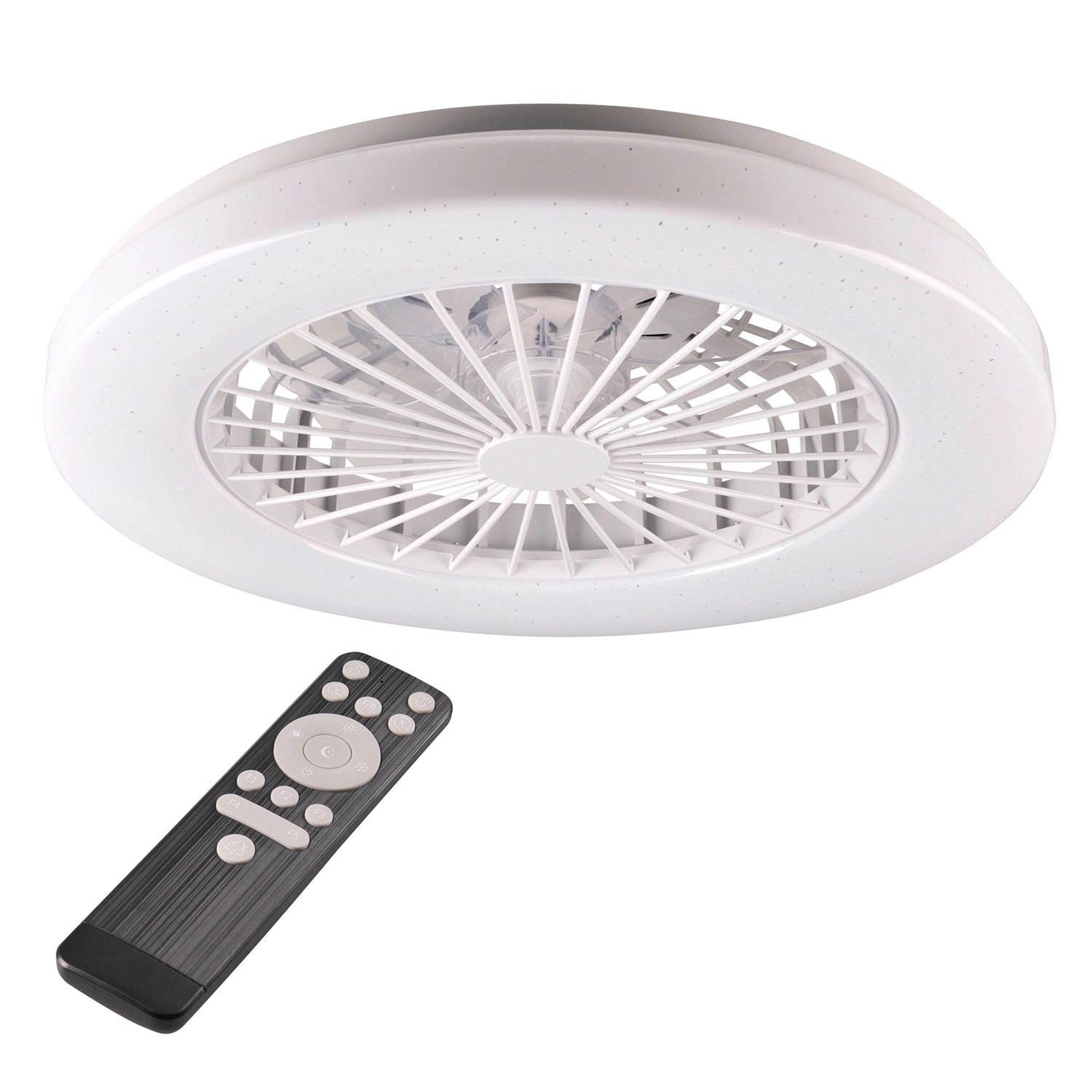 Plafon LED Libya 48W 3000-6500K + wentylator 18W z pilotem IR biały