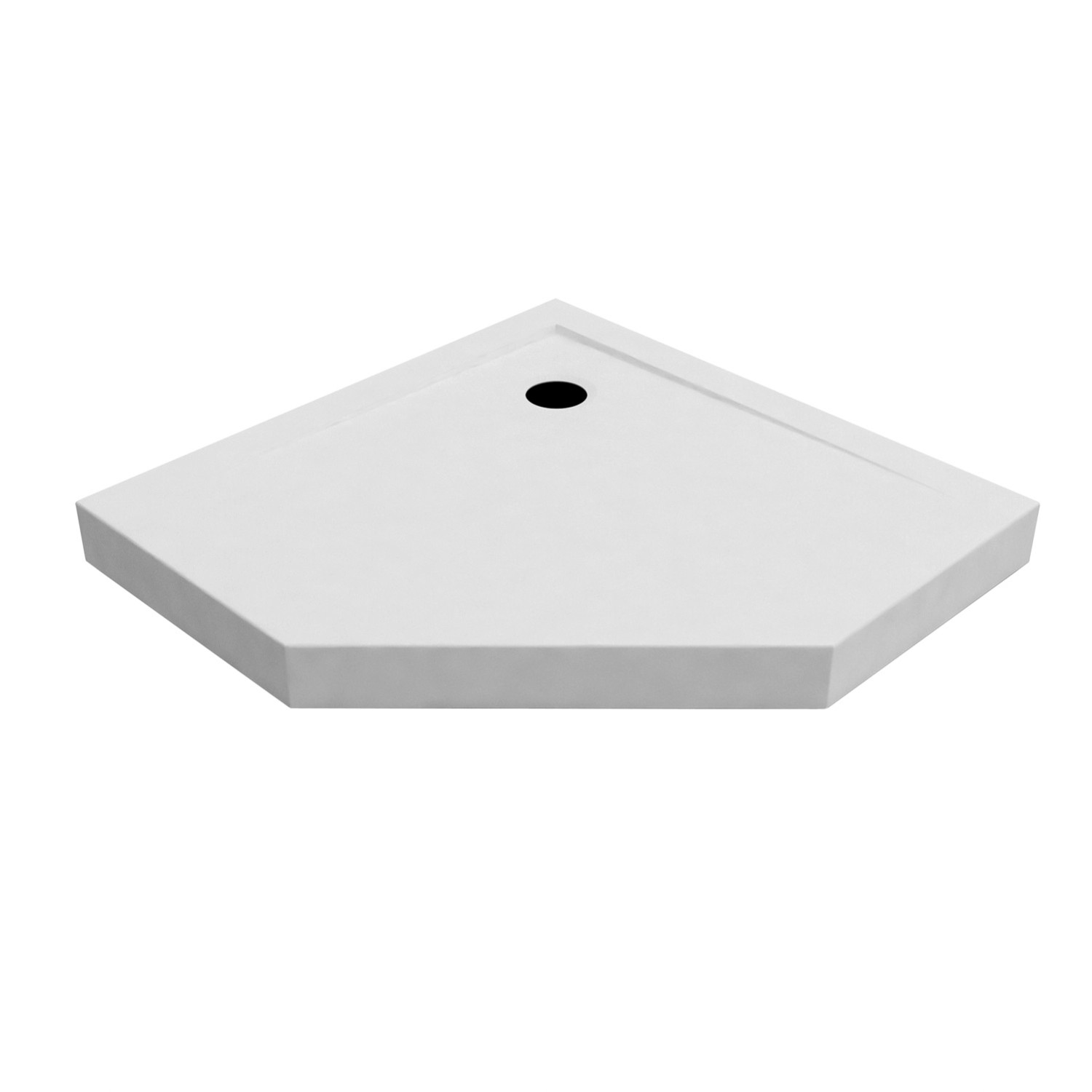 Durasan Brodzik pięciokątny CARO 90 biały 90x90x9