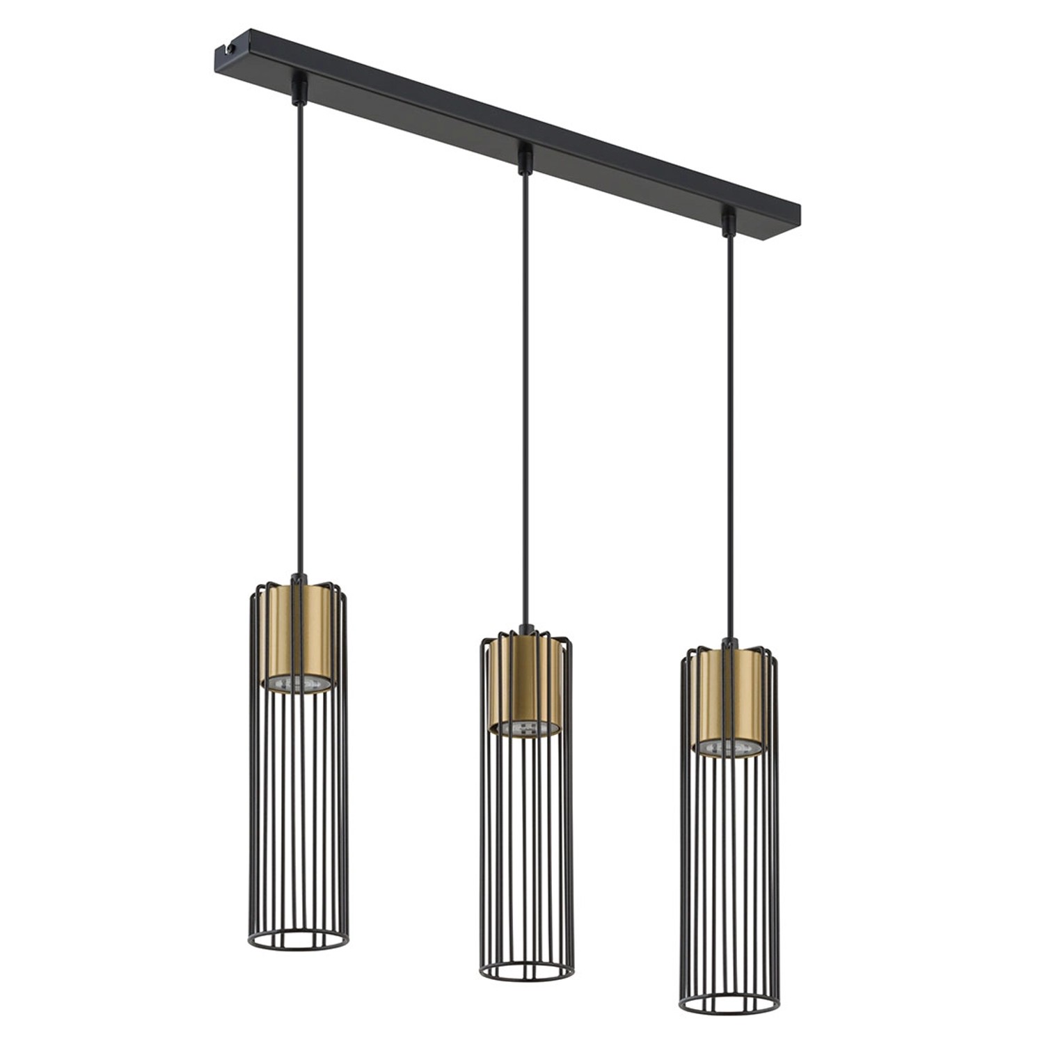 Sigma Lampa wisząca FOBIA 3x25W GU10 czarno-złota
