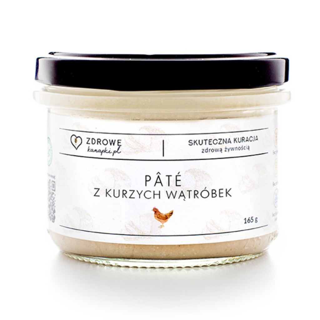 Pâté z kurzych wątróbek bezglutenowe, czysty skład 165 gram