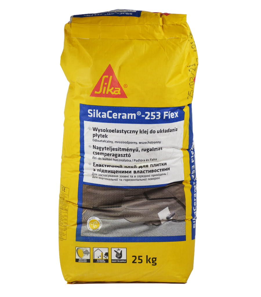 KLEJ DO PŁYTEK SIKA SIKACERAM 253 FLEX 25KG C2TES1