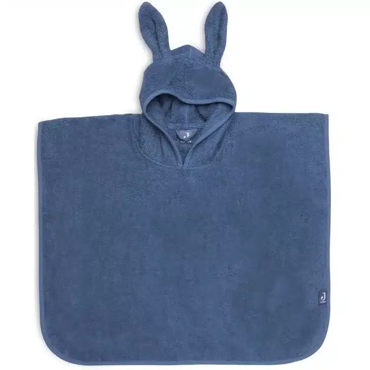 Poncho kąpielowe RABBIT z kapturem 65 x 62 cm JEANS BLUE Jollein BBTB