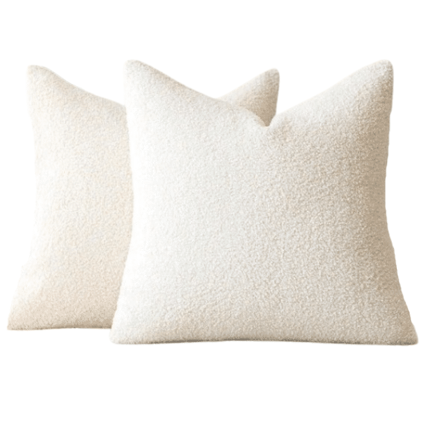Pluszowa poszewka na poduszkę white NS - 50x50