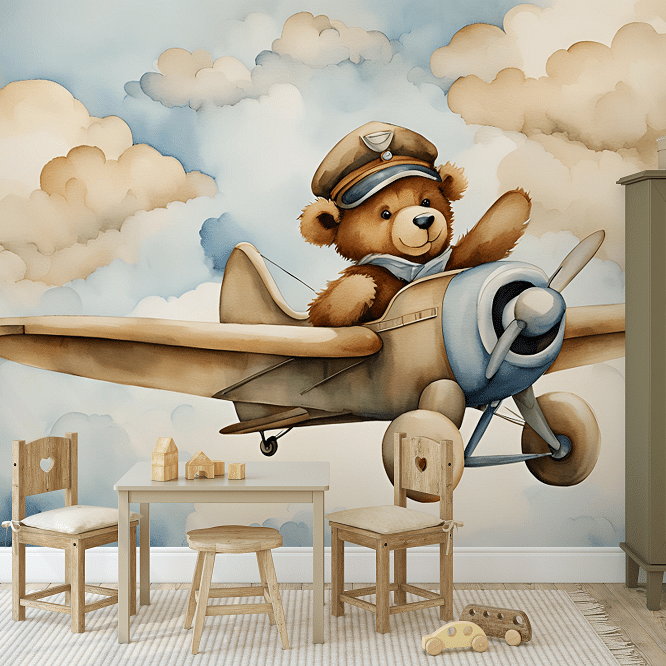 Fototapeta dla dzieci Miś Pilot - 300