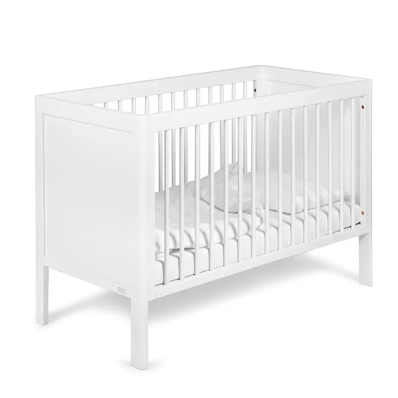 ŁÓŻECZKO-SOFA LUKAS 120×60 WHITE LB - Łóżeczko + szuflada na kółkach