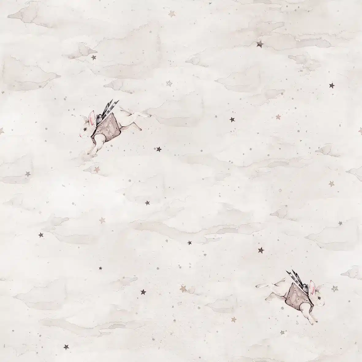 Tapeta Dreamers Króliczki Krem