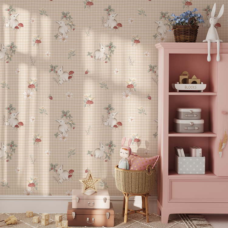 Tapeta ścienna Strawberry Bunny Blush i Krateczka