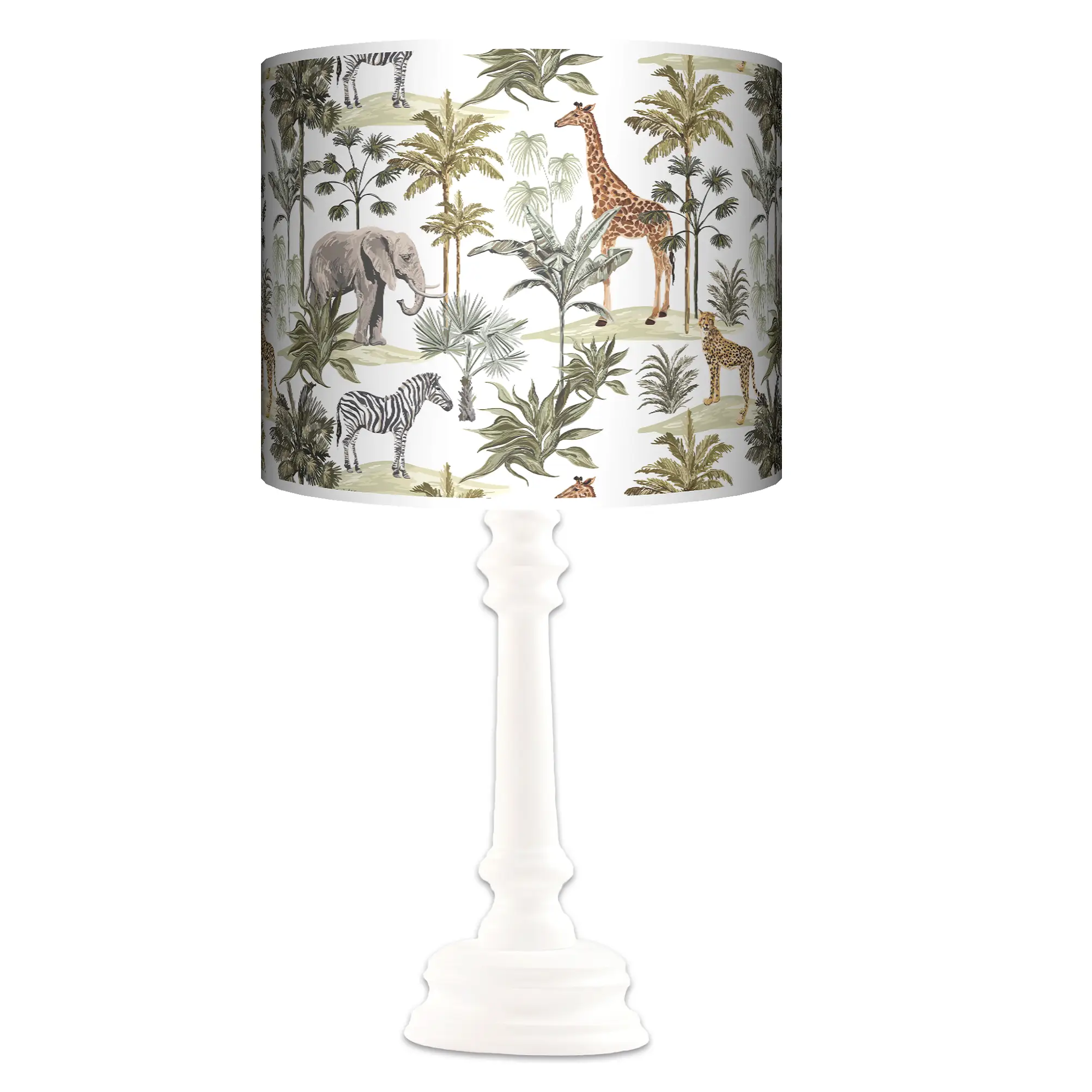 Lampa stojąca QUEEN Safari - kolor podstawy biały FL