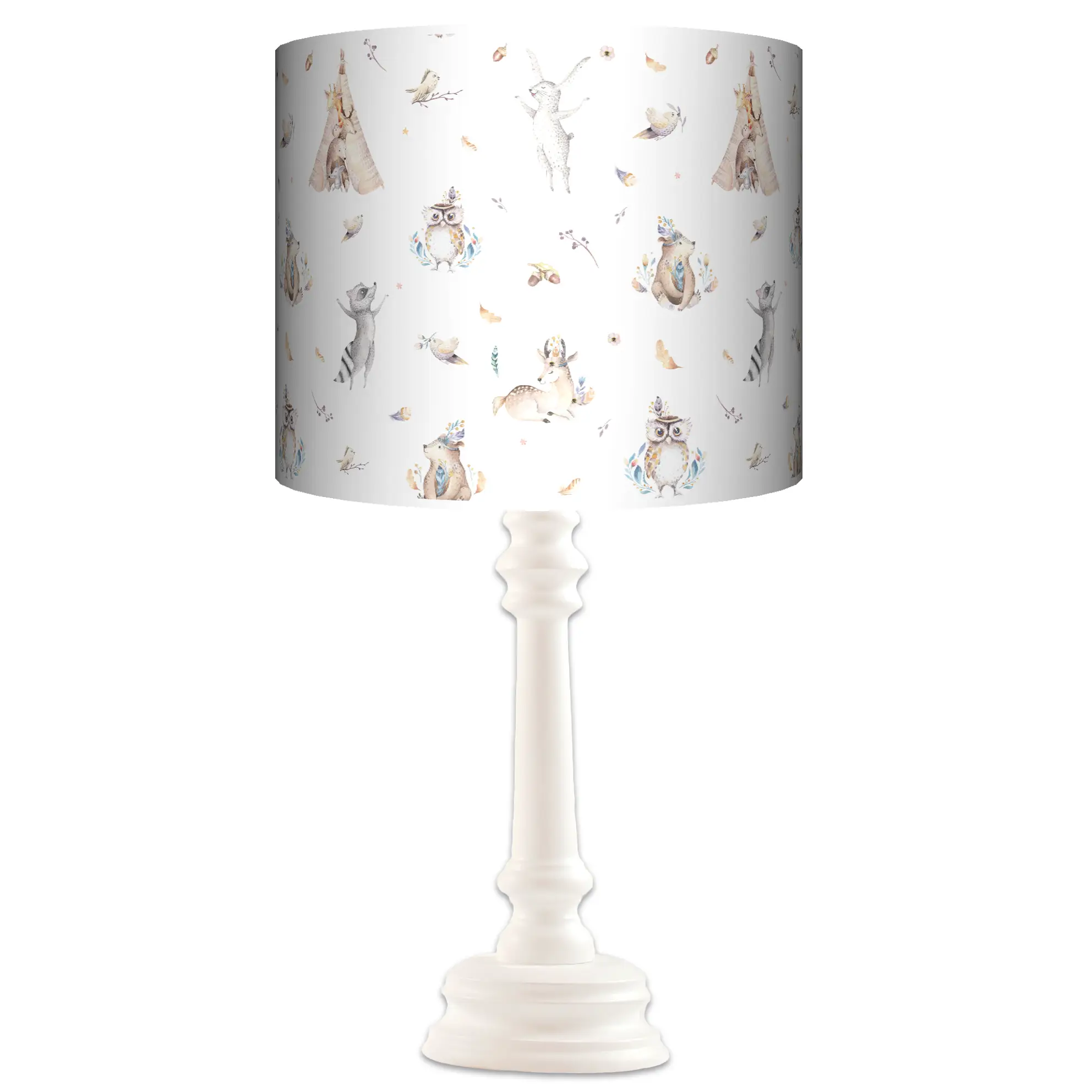 Lampa stojąca QUEEN Woodland Friends - kolor podstawy do wyboru FL - miętowy