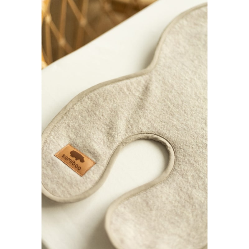 Wkładka antypotowa z wełny merino do fotelika 0-13 kg, 9-18 kg jasny beż melanż SM