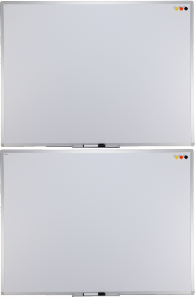 2x Tablica suchościeralna magnetyczna Ofix Standard, w ramie aluminiowej, lakierowana, 90x120cm, biały