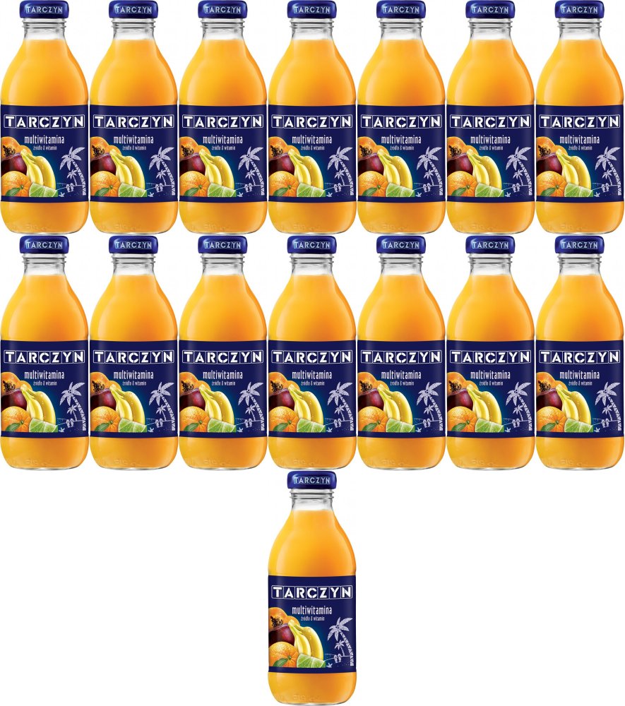 15x Sok multiwitamina Tarczyn, butelka szklana, 0.3l