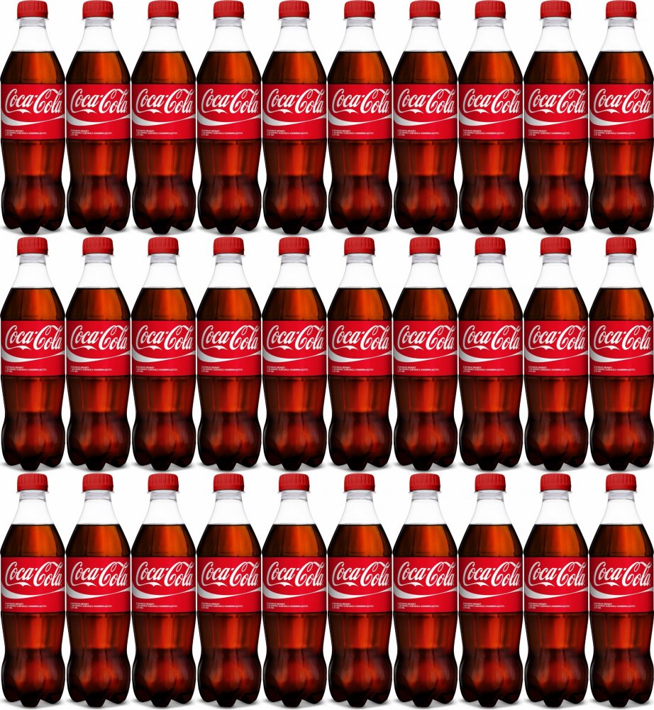 36x Napój gazowany Coca-Cola, butelka, 0.5l