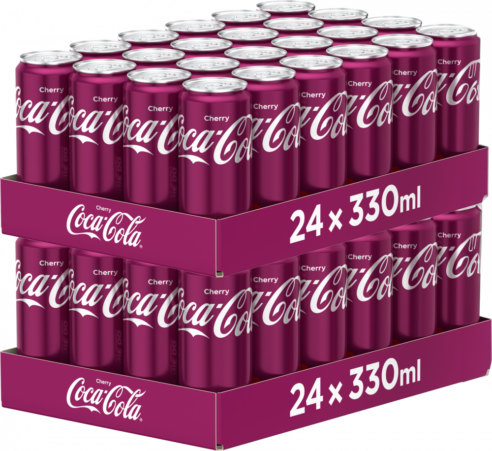 48x Napój gazowany Coca-Cola, Cherry, puszka Sleek, 330ml