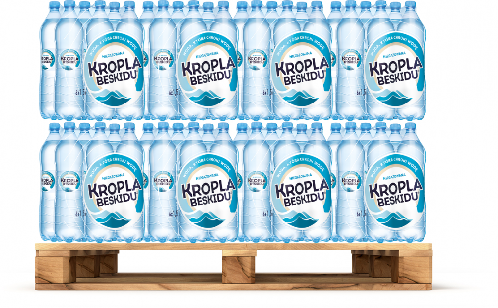 180x Woda niegazowana Kropla Beskidu, 1.5l, butelka PET