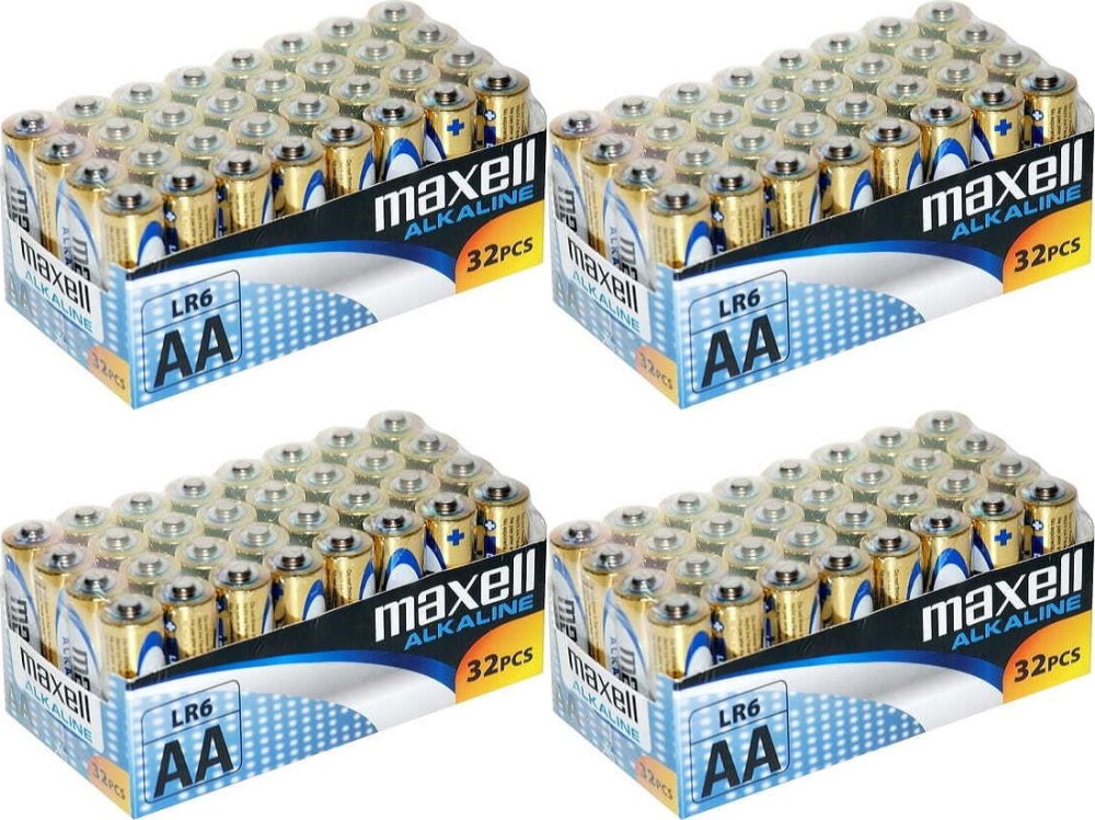 4x Bateria alkaliczna Maxell, AA, 32 sztuki
