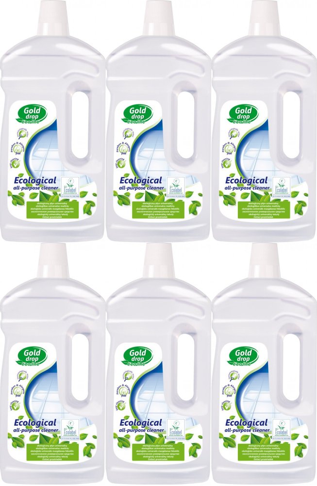6x Płyn do mycia uniwersalny Eco Line Gold Drop, 1l