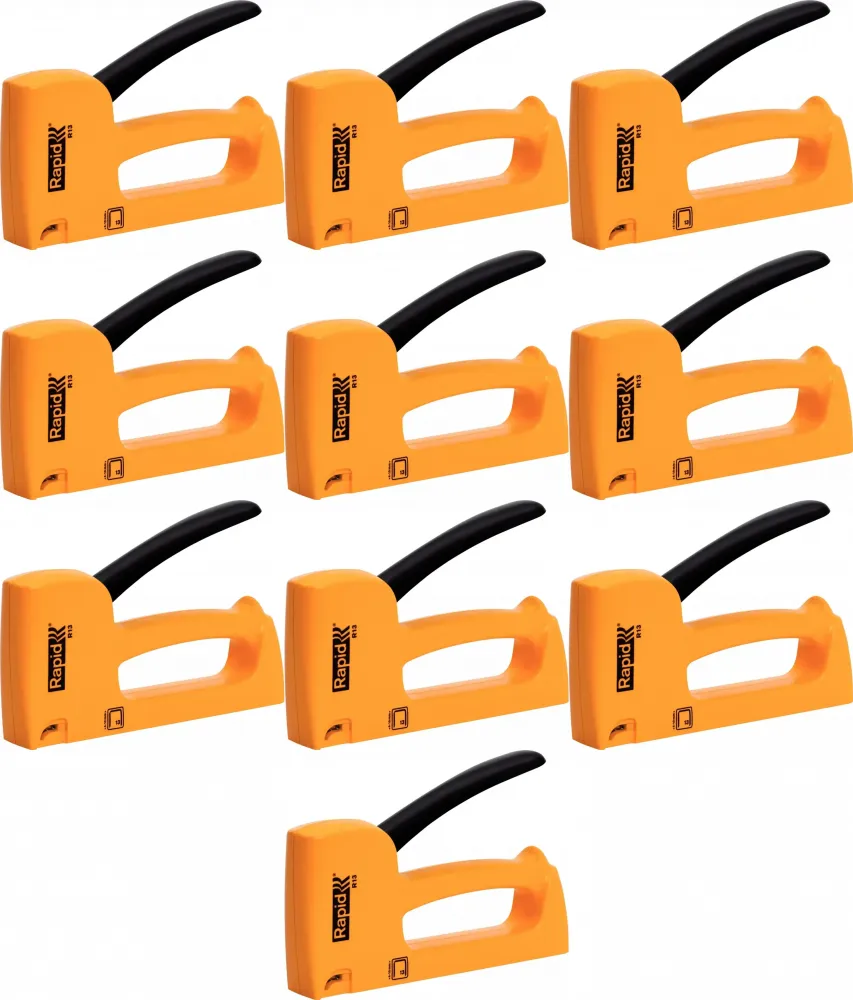 10x Zszywacz tapicerski Rapid R13E, żółto-czarny