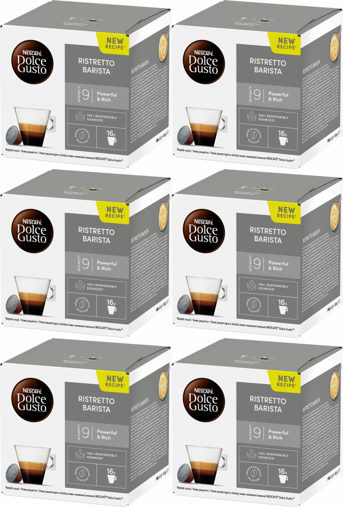 6x Kapsułki do ekspresu Nescafe Dolce Gusto Ristretto Barista, 16 sztuk