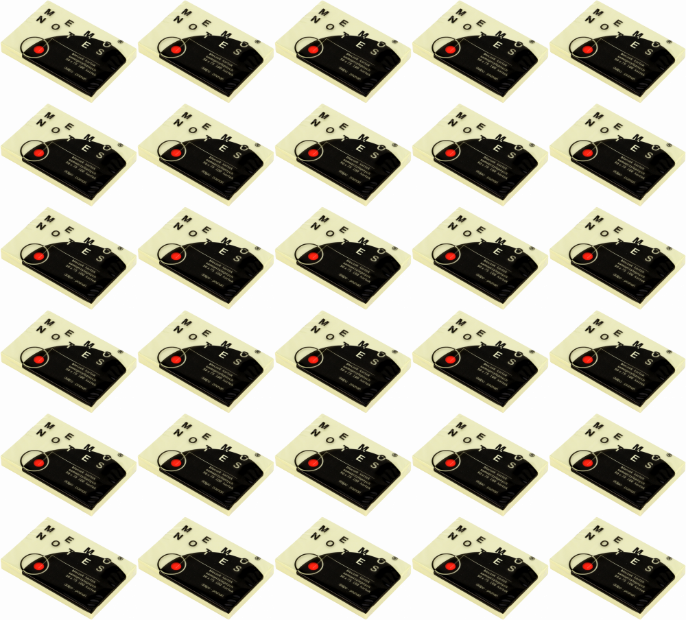 50x Karteczki samoprzylepne Dalpo Memo Notes, 50x75mm, 100 karteczek, żółty