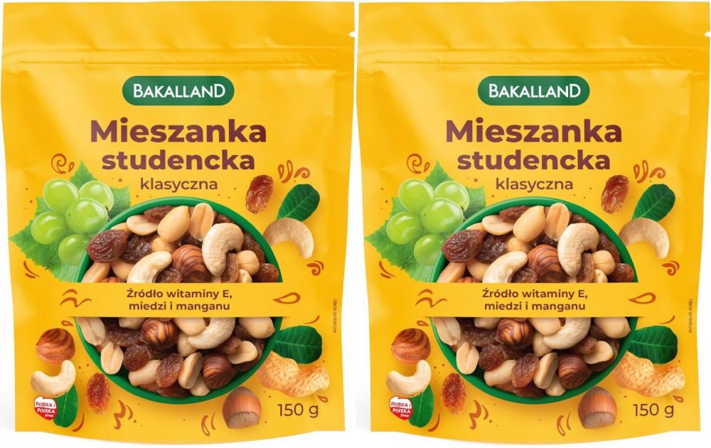 2x Mieszanka studencka klasyczna Bakalland, 150g