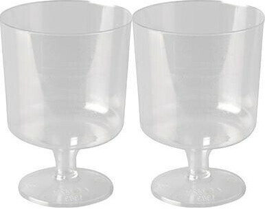 2x Kieliszki wielorazowe do wina Papstar, 200ml, polistyren, 10 sztuk, przezroczysty