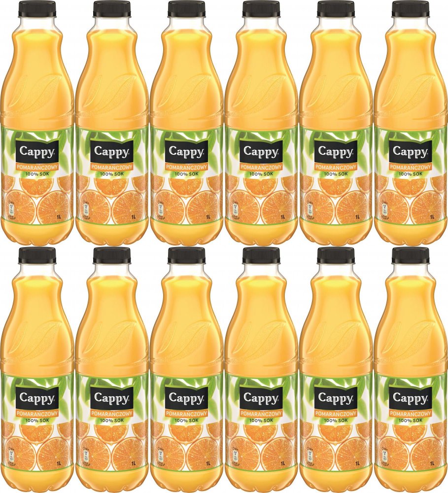 12x Sok pomarańczowy Cappy, butelka, 1l